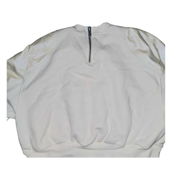 Nike White Crewneck Sweatshirt Jogger Pants Set Medium Champagne Gold Sides - Picture 9 of 12